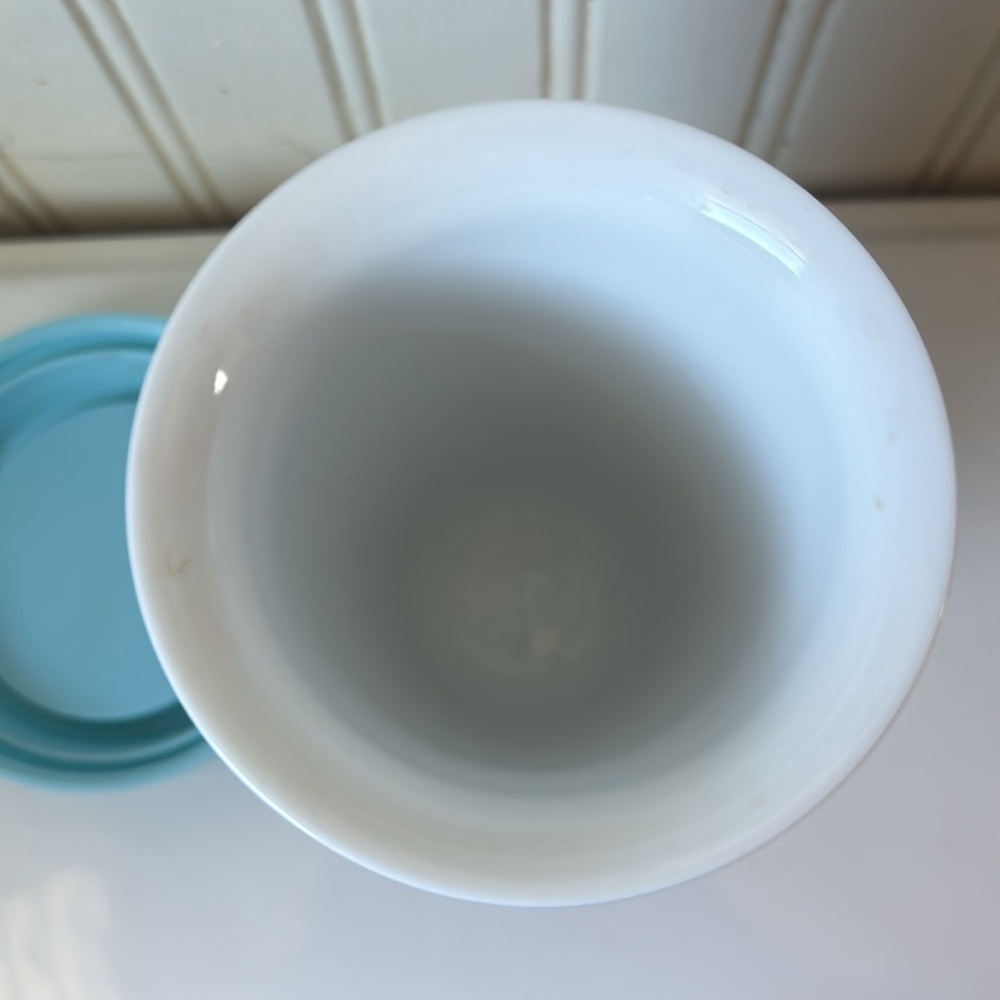 LL Bean ceramic to-go mug. Blue - Picture 4 of 5